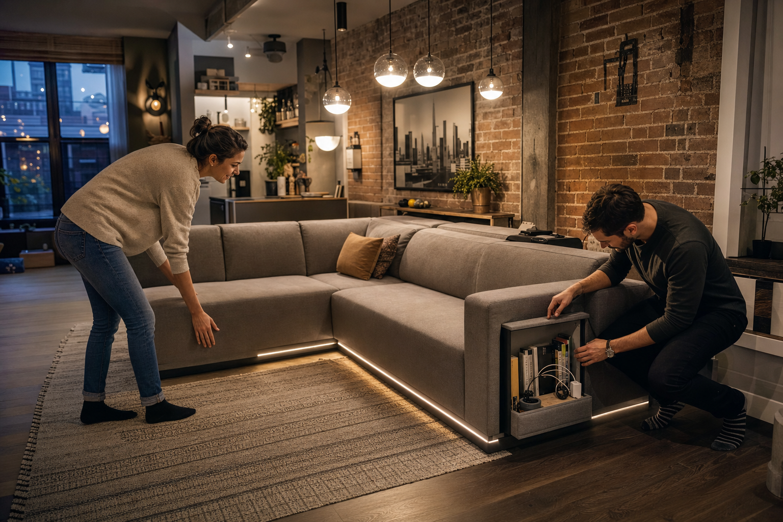 Modulaire bank op maat met flexibele opstelling