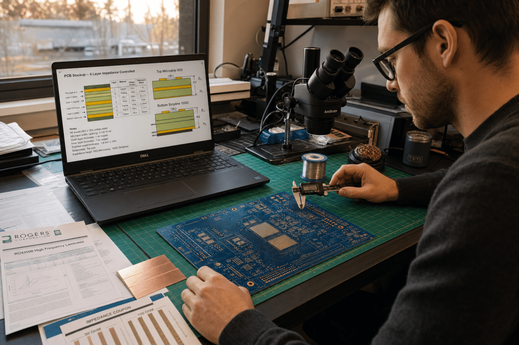 Wanneer is het verstandig om een PCB te ontwerpen met impedantiegecontroleerde sporen en welke specificaties moet je daarvoor aan je fabrikant&nbsp;doorgeven?