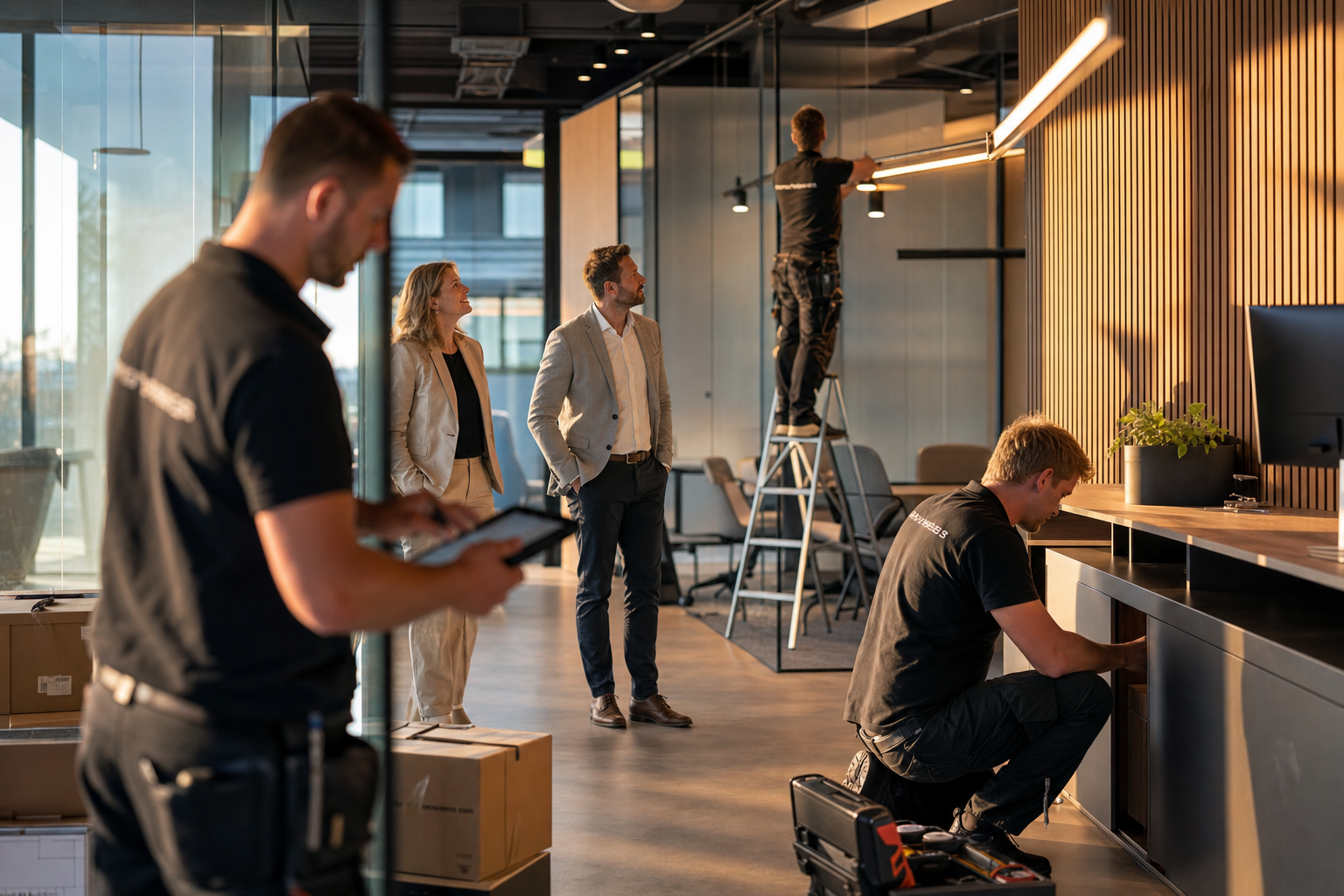 Interieur bedrijf uitvoering en oplevering